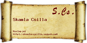 Skamla Csilla névjegykártya