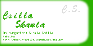 csilla skamla business card